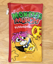 Vintage Monster Munch Vinyl Pencil Case Walkers Crisps Helix Pickled Onion