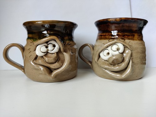 Pretty ugly pottery mugs made - mugs,
