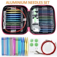 13 Pairs Knit Pro Metal Circular Interchangeable Knitting Needle Starter Set UK