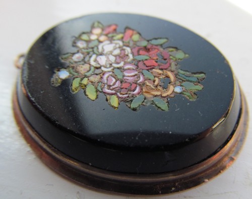 Antique micro mosaic pendant - antique,