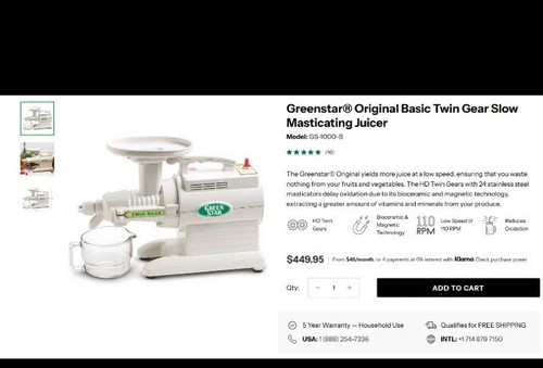Tribest green star 1000 - green, gs-1000