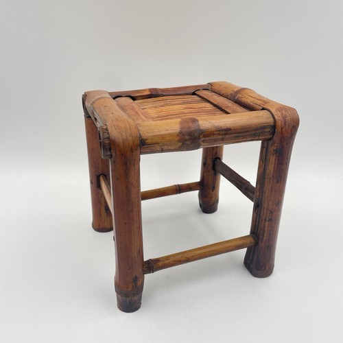 Vintage bamboo stool cane - bamboo,