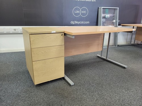 Wooden office desk beech - wooden,