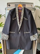 TEDDY BOY DRAPE JACKET . BLACK