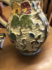 Indian Tree Hand painted Jug H J Wood - Staffordshire Majolica 
