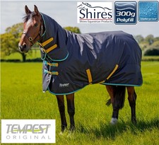 HEAVYWEIGHT TURNOUT HORSE RUG Shires Tempest Combo Neck 300g Fill Waterproof