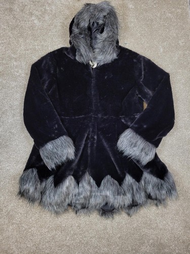 Cozy black faux fur hooded - cozy,