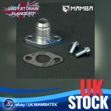 97~05 AUDI VW 20V 1.8T Turbo Oil Return Flange Kit to Block 10AN A3 A4 Passat UK