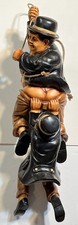 Vintage Laurel & Hardy Dangling From A Rope Large 30” Figurine Hanging Statue