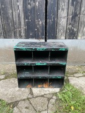 Vintage Industrial Barn Find 9 Hole Pigeon Hole Unit Metal