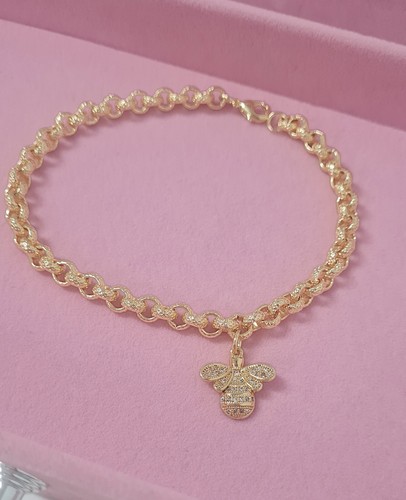 Ladies gold ankle bracelet - gold,