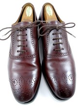 Allen Edmonds "SIENA"  Medallion Leather Oxfords 9 D Burgundy DISCONTINUED(675N
