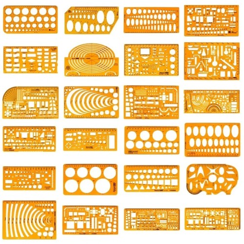Geometric drawing template set - geometric,