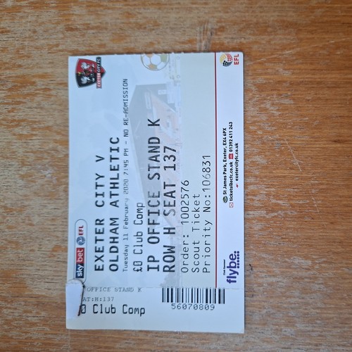 2020 exeter city v - 11/2/2020,