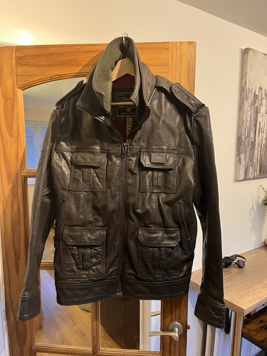Superdry mens leather jacket - mens,