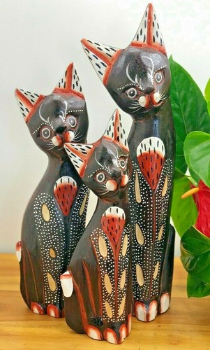 Wooden cat ornament - cat, wood