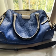 Furla Italian Leather Bag Bright Blue
