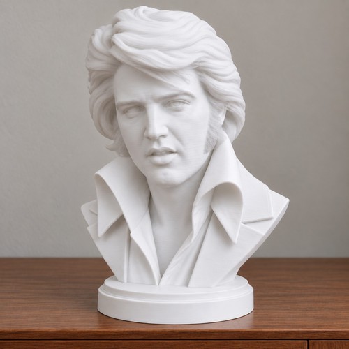 Elvis bust statue rock - statue, n