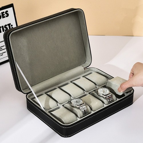Leather watch display case - pu,