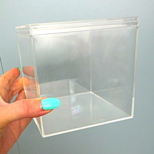 Clear acrylic cube square - acrylic,