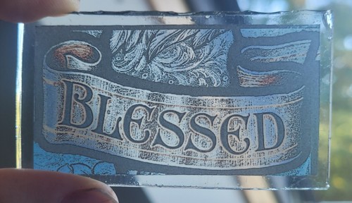 Stained glass blessed - glass,