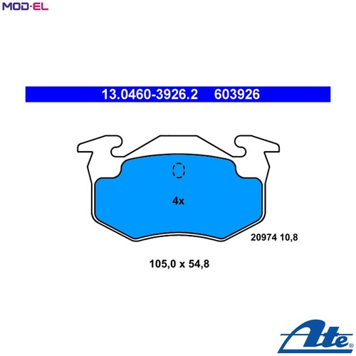 Brake pad set - pad,