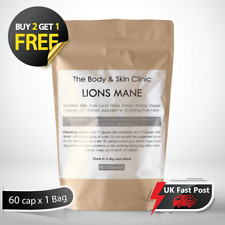 Lions Mane Mushroom Extract Capsules 10,000mg 240mg Polysaccharides Strong Vegan