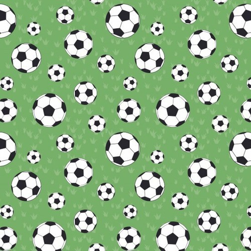 Fat quarter footballs green - fat,