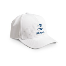 Ayrton Senna Official Formula 1 Classic Logo Baseball Cap White Blue