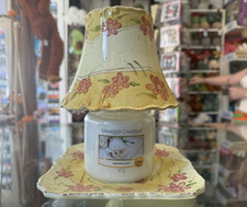 Yankee Candle Large Shade & Tray Chelsea Flowers, RARE DISCONTINUED ACCESSORY