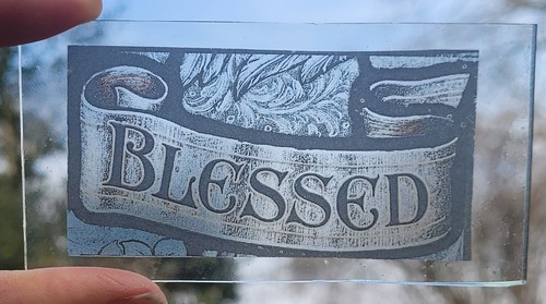 Stained glass blessed - stained,