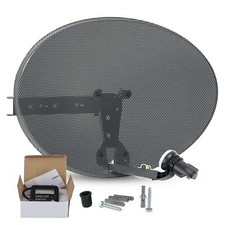 Zone 1 60cm Satellite Dish & Single Lnb + Satellite Finder For Sky HD / Freesat