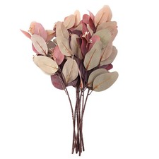 Eucalyptus Stems 8Pcs Silk Seeded Greenery Leaves Real Contact Leaf Fake9206