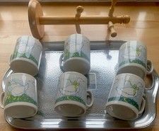 6 Vintage EIT English Ironstone Tableware 70’s Goose Mugs Silly Cute Gift + Tree