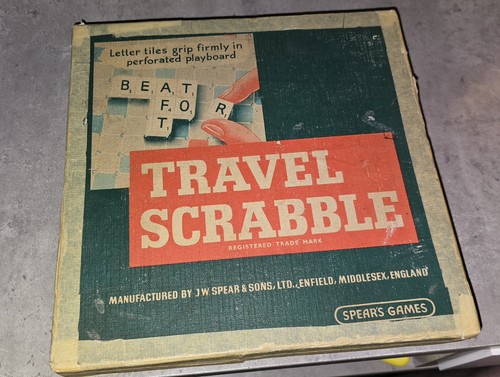 Vintage travel scrabble board - vintage,
