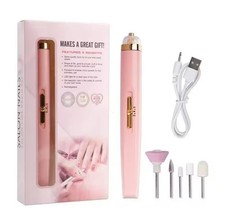 Electric Nail Files Manicure Set USB Nail Gel Polish Remover Pedicure Kit 5 In 1