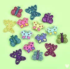 DRESS IT UP Buttons Butterflies 6673 - Glitter Embellishments Bugs Insects