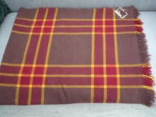 VINTAGE WOOL  BLANKET   PICNIC