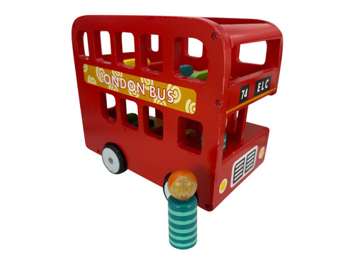 Elc red wooden london double - red,