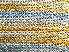 Crochet Baby Blanket Hand Made in Acrylic DK yarn 31” x 31” in Random Multi