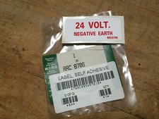 Fits Land Rover Defender 7XD WOLF FFR 24 VOLT Negative Earth sticker RRC8706 G20