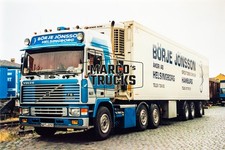 Truck photo Volvo F16 Refrigerated semitrailer Sweden blue BÖRJE JÖNSSON H #a8du