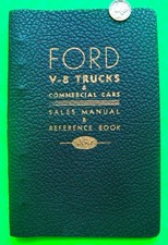 1938 FORD V-8 TRUCK & COMM'L CAR SALESMAN DATA BOOK w/ COE 140-pgs ORIG'L BINDER