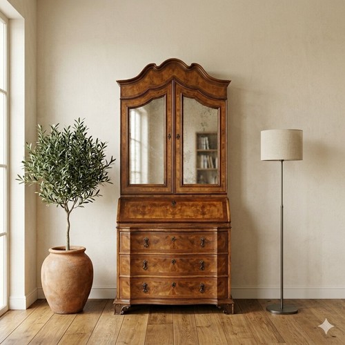Antique trumeau walnut drawers - antique,