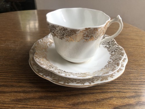 Vintage white and gold trio - vintage,