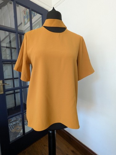 Zara mustard choker neck - zara,