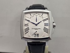 Raymond Weil Tradition 5586. Square case, Retrograde day/date. Oversized. Swiss.