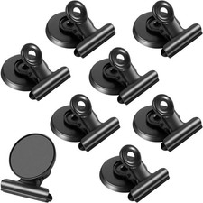 Magnetic Bulldog Clips Heavy Duty Fridge Magnets Noticeboard Photo Holder 8PC