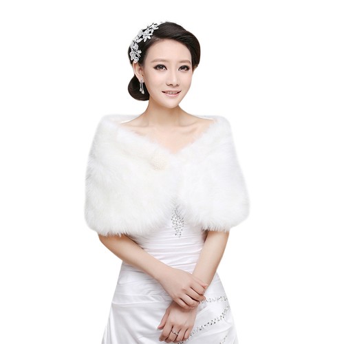 Fur bolero bridesmaids stole - ,