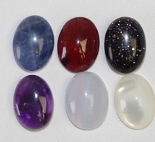 2 pieces x 8mm Oval Semi